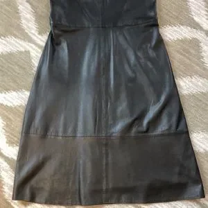 knee length dresses for ladies As by DF Women's Aphrodite Stretch Leather Dress - Black